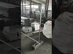 आपके लिए 32 मिमी गैल्वेनाइज्ड स्टील वेल्डेड फ्रेम मूवेबल सुरक्षा अस्थायी स्टील बाड़ पेश करें