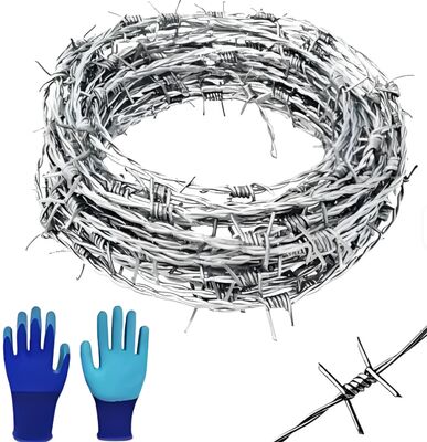 14 Gauge Double Twisted Electric Galvanized Barbed Wire for High-Security Border Protection