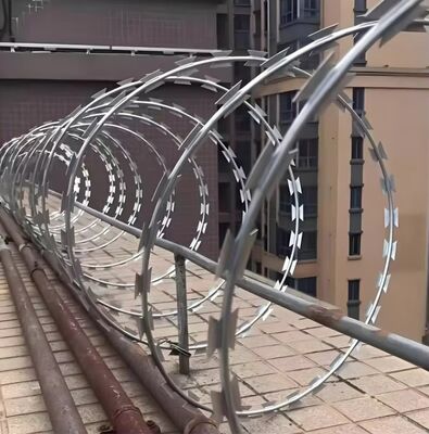 Hot Dipped Galvanized Corrosion Resistant Razor Barbed Wire with High Tensile Strength for Security Fencing
