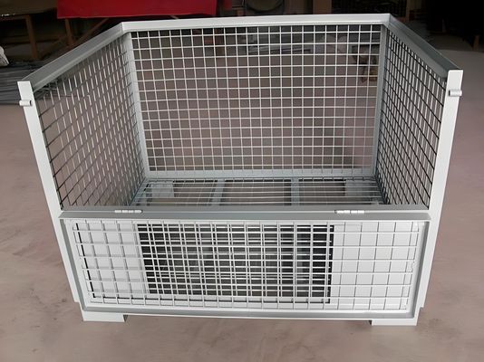Powder Coating Stackable Steel Pallet Cage For Efficient Warehouse