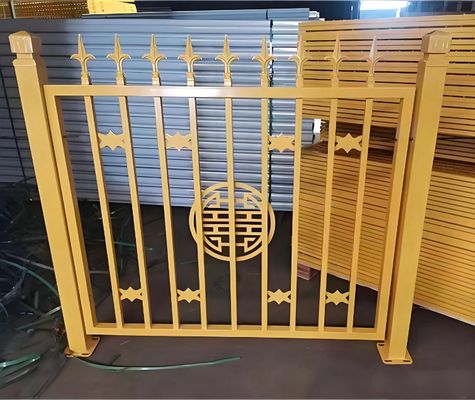 6 फीट उच्च काला पाउडर लेपित धातु ट्यूबलर स्टील बाड़