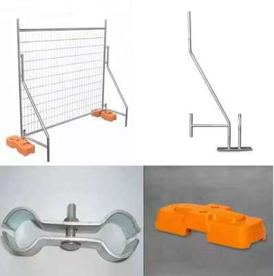 ऑस्ट्रेलिया बाजार के लिए भारी शुल्क गैल्वेनाइज्ड 2.1*2.4M मेटल अस्थायी बाड़ पैनल