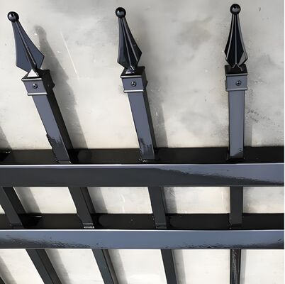 वाणिज्यिक ग्रेड ट्यूबलर स्टील बाड़ उच्च सुरक्षा विरोधी चोरी संपत्ति बाड़