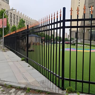 Durable Welded Tubular Steel Fence Easy Installation Perimeter Fencing