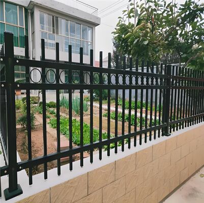 3Rails Corrosion Proof Black Tubular Steel Fence Low Maintenance Garden Fence