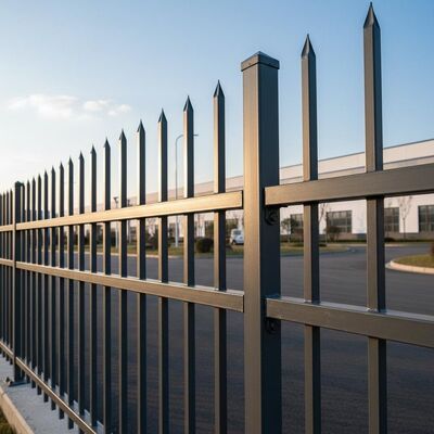 Commercial Grade Tubular Steel Fence High Security Anti Theft Property Fence