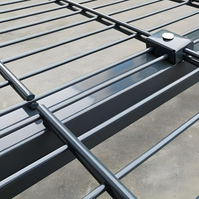 2.0m High Double Wire Welded Mesh Fence Panel PVC Coated Galvanized for High Security Perimeter